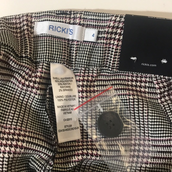 🆕Sz 4 Plaid Wide Leg Crop Pant - Picture 8 of 8